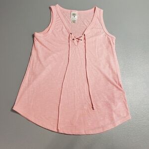 self esteem pink light weight tank top women's size small